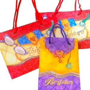 Brighton Shopping Bags Set of Three Red & Purple